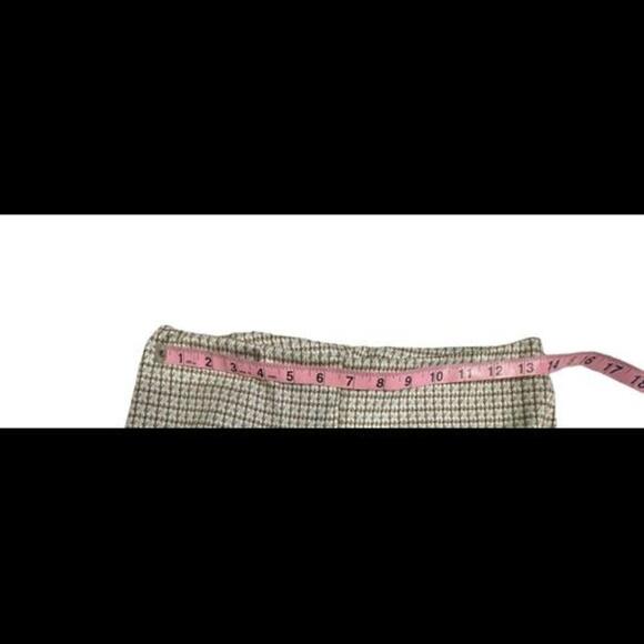 Women’s Altar’d State Plaid Slim Fit Pants Medium Tan And Blue Houndstooth - Picture 4 of 5